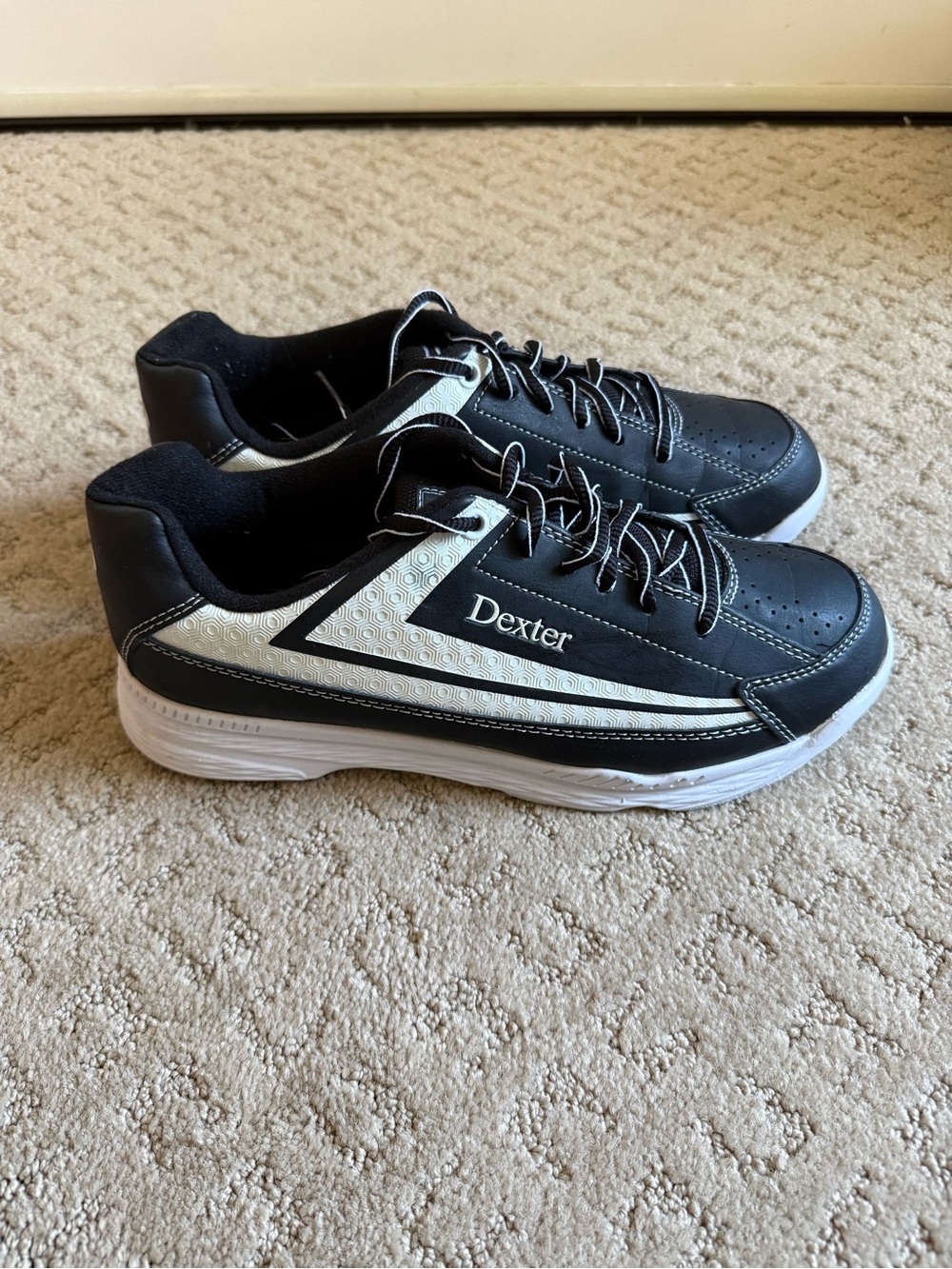 Dexter Jack II Slide-Rite Bowling Shoes Black/White Size 9.5